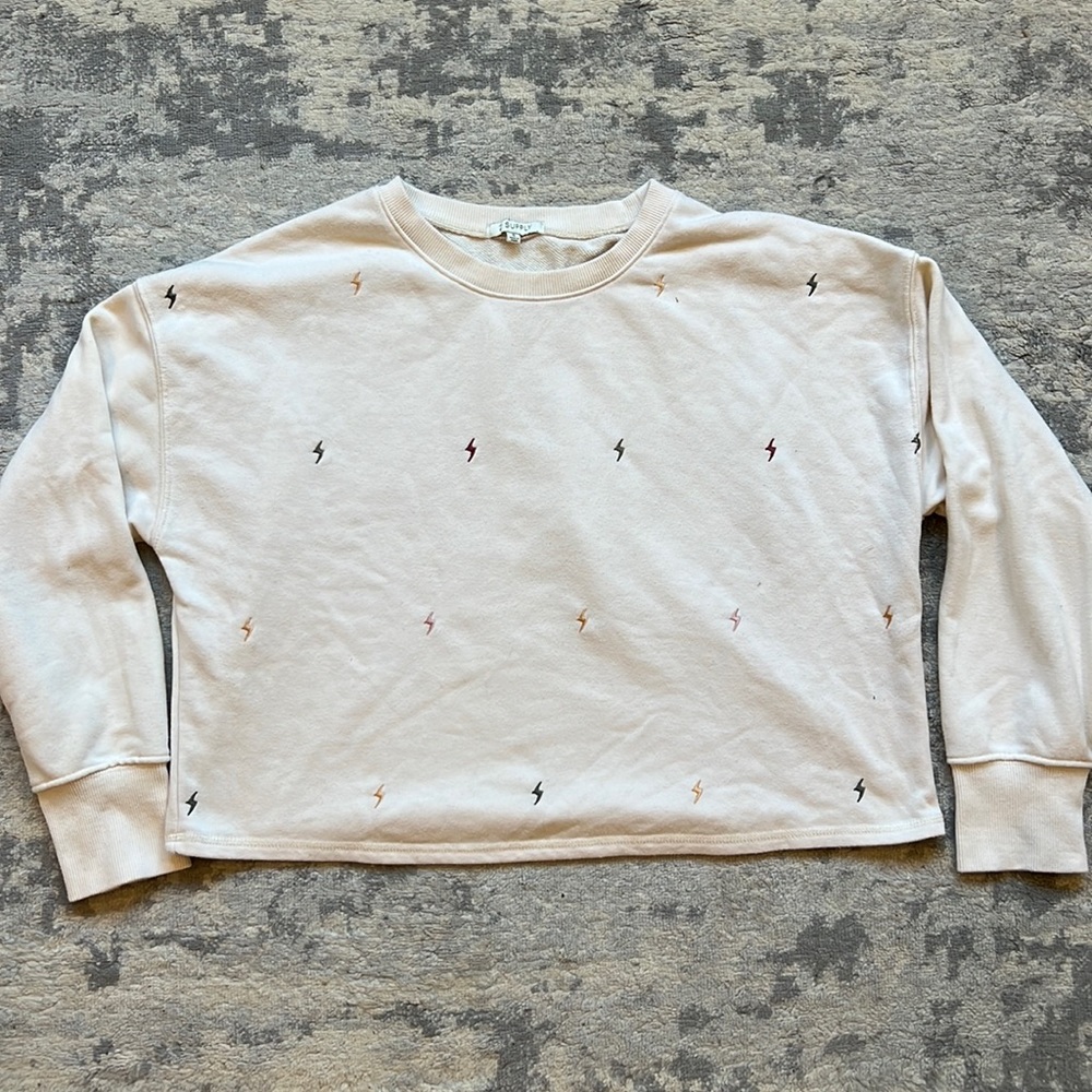 ZSUPPLY Lightning Bolt Cropped Crewneck